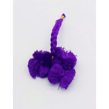 4 x Violet Pom-Pom Tassels Latkan, Pompom Decorations, Pom poms
